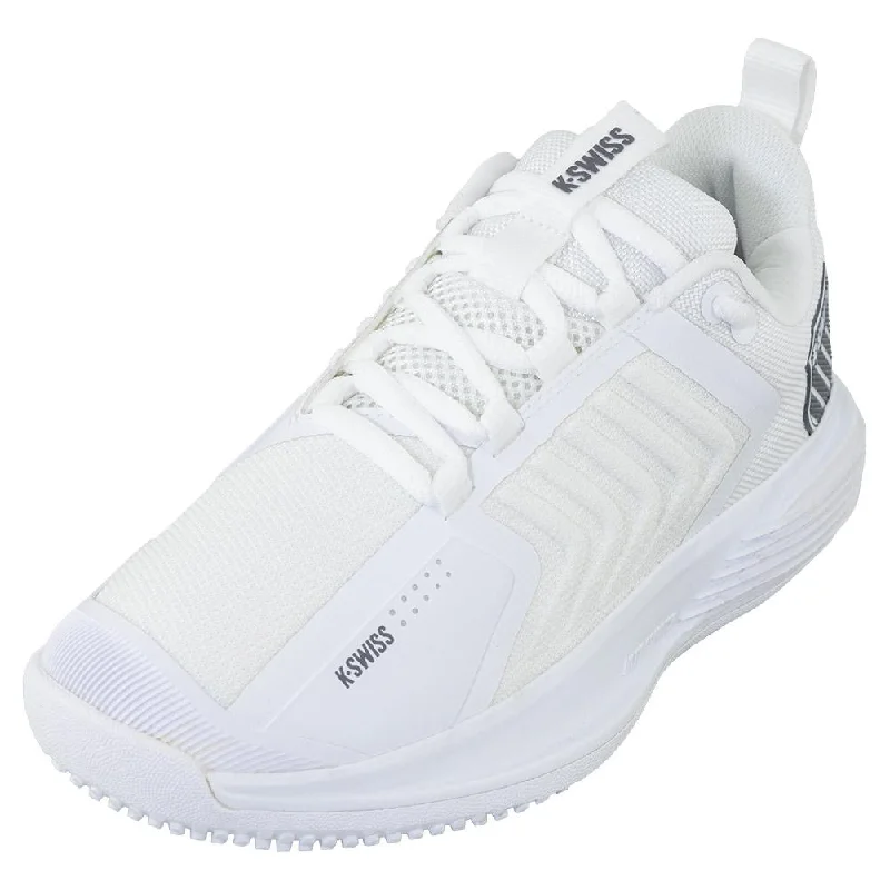 Women's Ultrashot 3 Grass Tennis Shoes White and Steel Gray