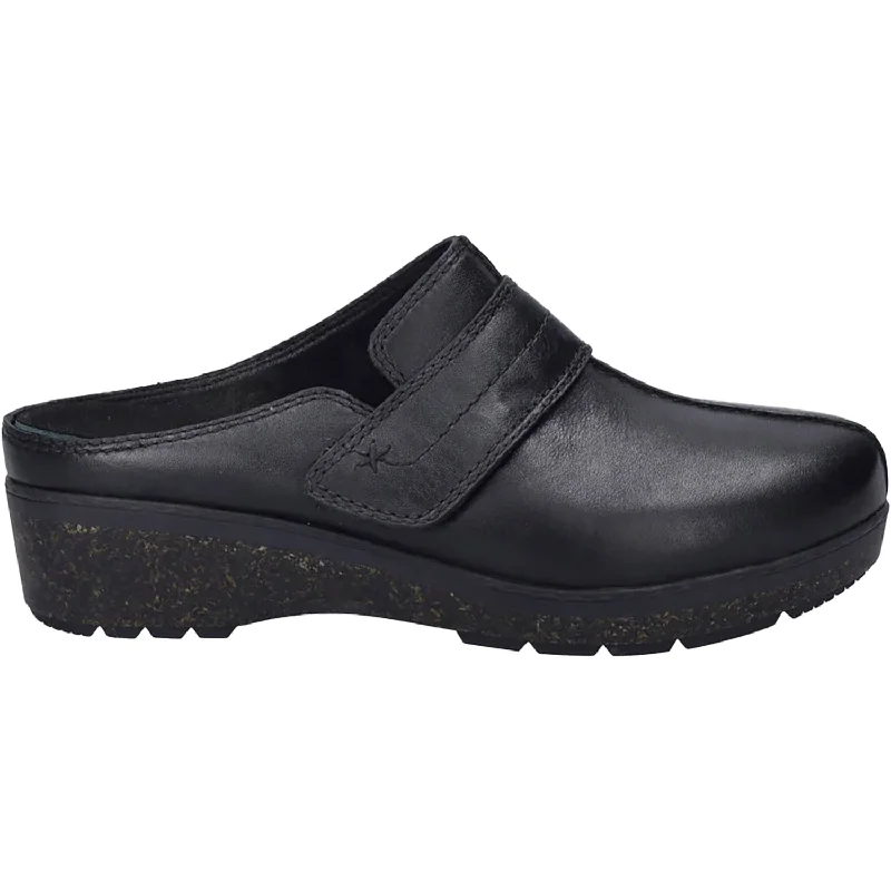 mules-&-clogs-for-spring-Stylish-clogs-with-low-heel-Women's Josef Seibel Darla 10 Black Leather