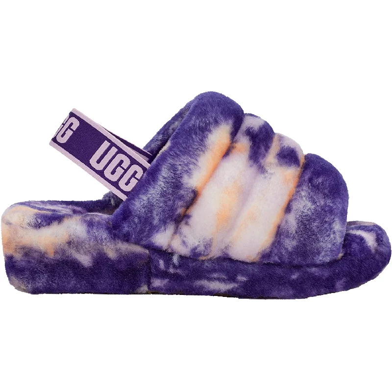 best slippers for women-  slippers with fuzzy insoles-Women's UGG Fluff Yeah Slide Marble Violet Night Sheepskin