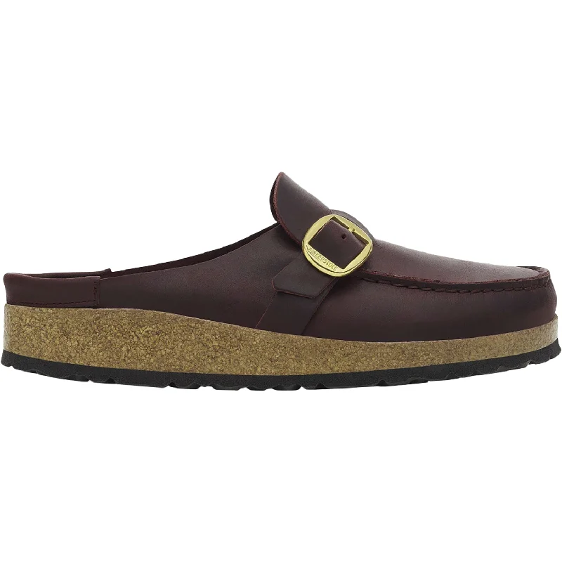 mules-&-clogs-with-massage-footbed-Stylish-clogs-for-professional-use-Women's Birkenstock Buckley Zinfandel Oiled Leather