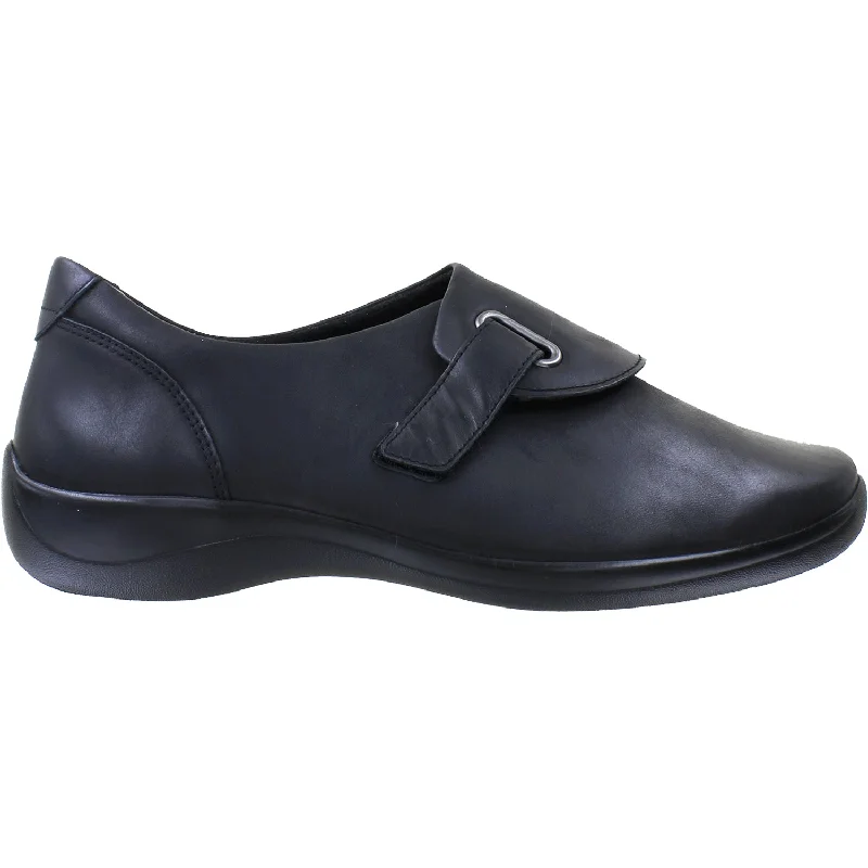 casual shoes for office casual attire-Comfortable casual shoes for casual road trips-Women's Ziera Jimmy Black Leather