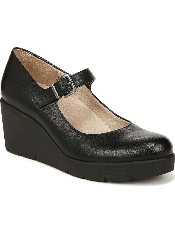 ADORE Womens Buckle Wedge Pumps