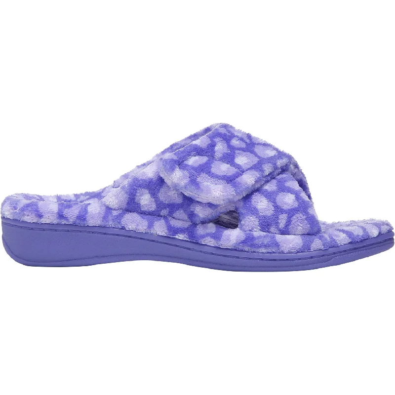 slippers with thick sole-  slippers for comfort when working from home-Women's Vionic Relax Amethyst Terrycloth