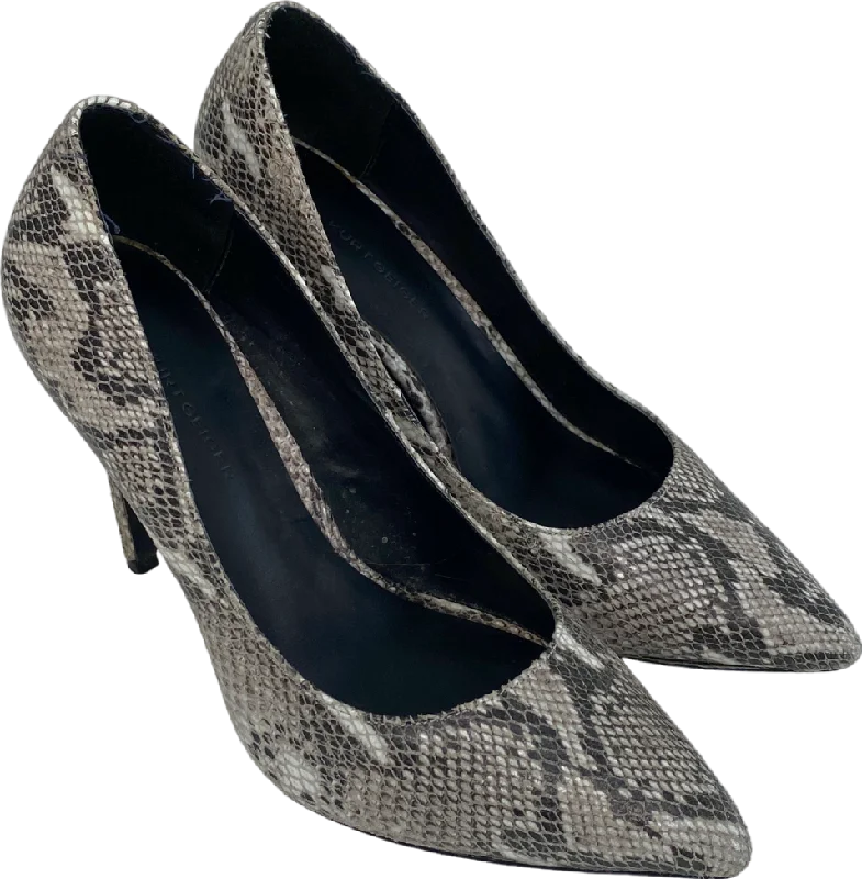 KG Kurt Geiger Grey Snake Print Pointed Toe Heels UK 4 EU 37 👠