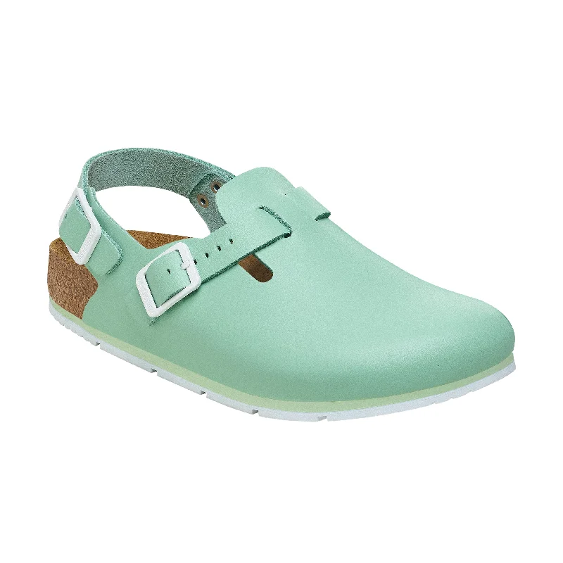 mules-&-clogs-for-walking-Comfortable-clogs-with-heel-Tokio Pro Matcha PU Coated Natural Leather