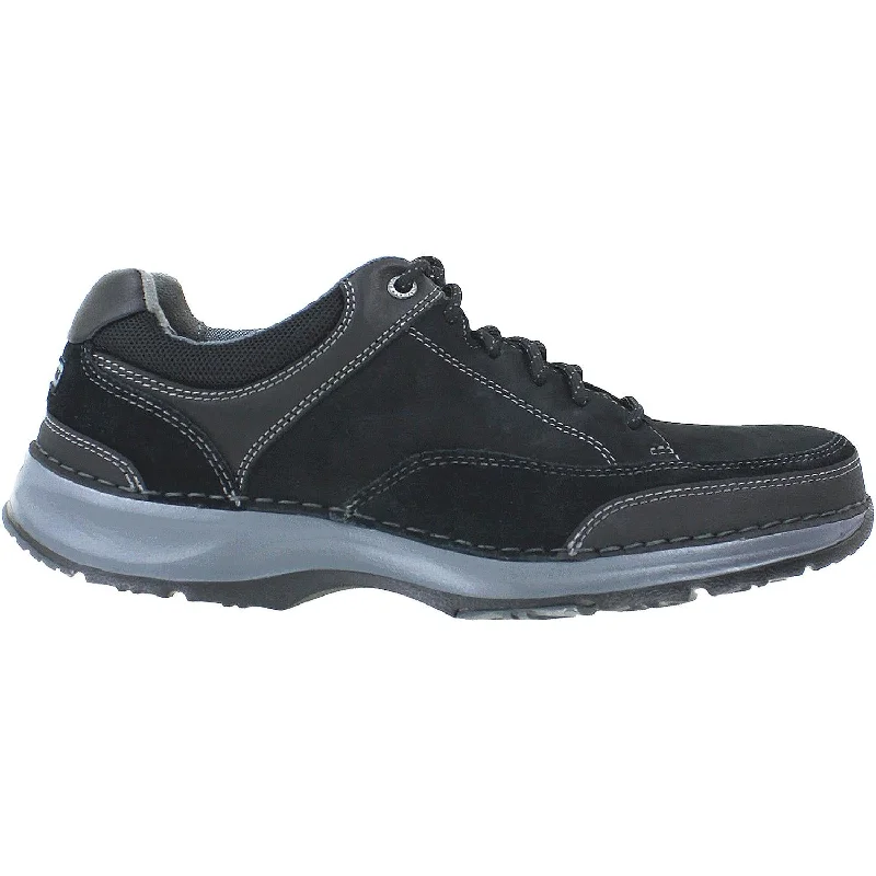 casual shoes for comfortable road trips-Casual shoes for relaxed family time-Men's Rockport RocSports Lite Five Lace Up Black Leather