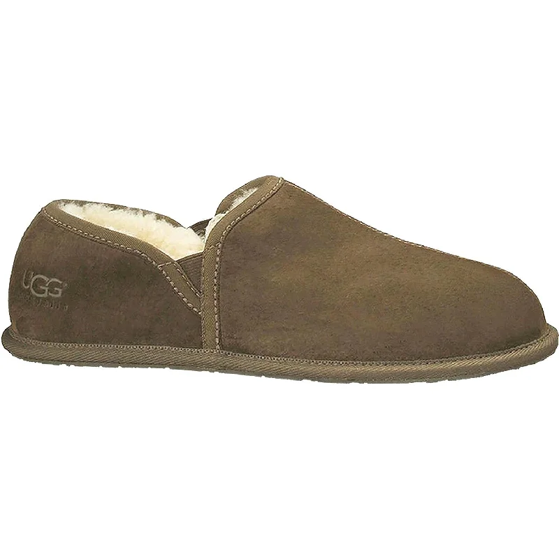 breathable slippers-  slippers for gifting to friends-Men's UGG Scuff Romeo II Espresso Suede/Sheepskin