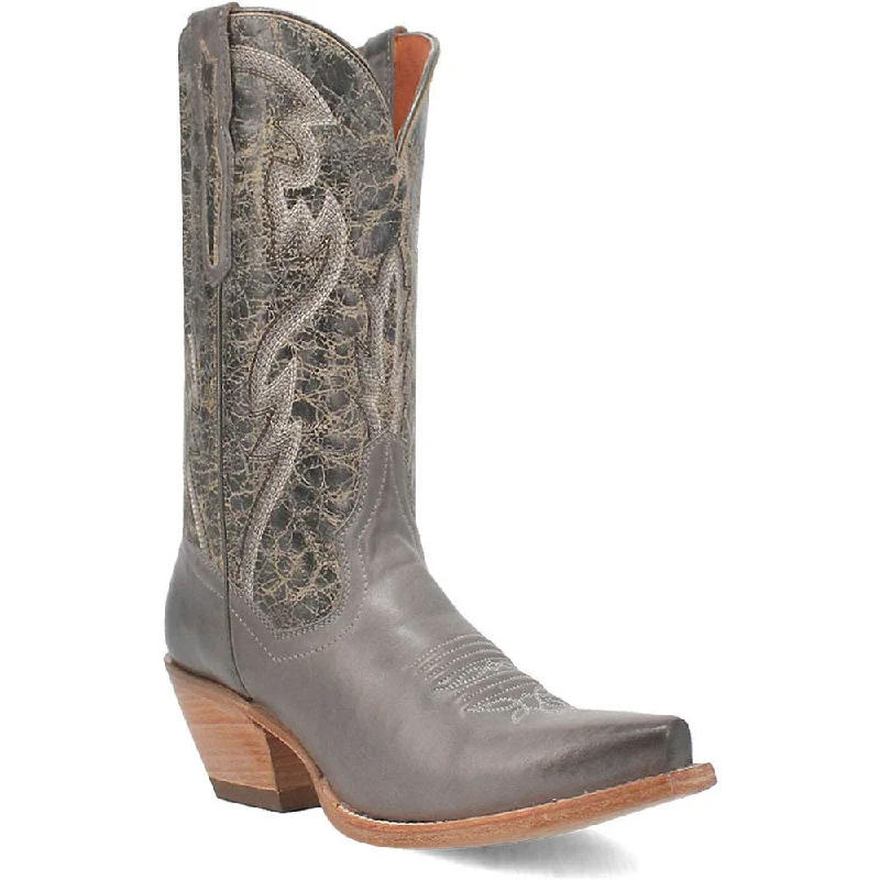 boots for landscapers-  Dan Post Women's Tria Gray Leather Boots