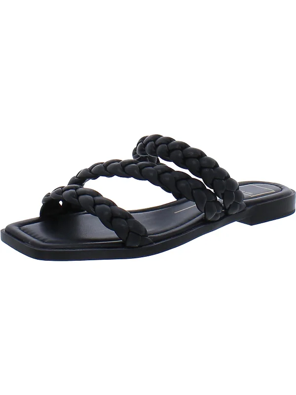 sandals for poolside lounging-  Comfortable sandals for outdoor picnics and events-Iman Womens Braided Slip On Slide Sandals