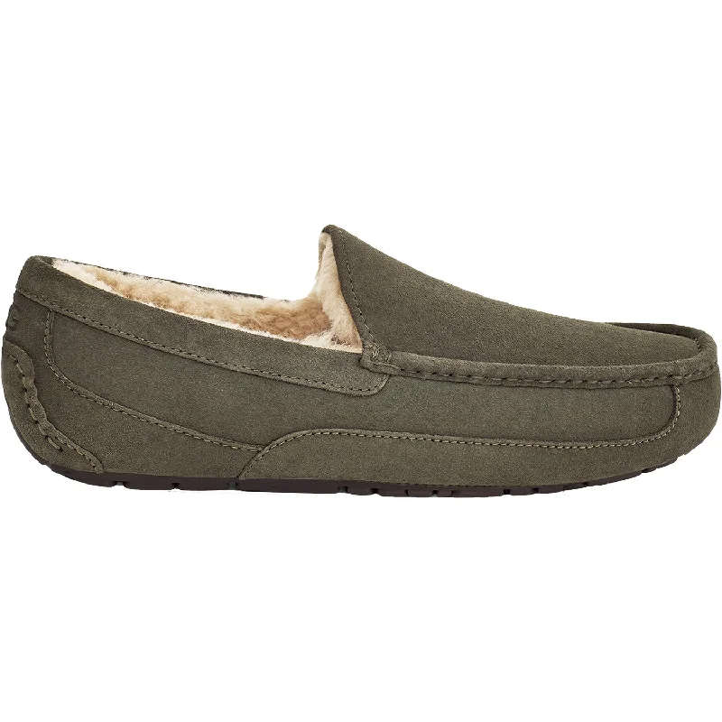 slippers with support-  slippers with insulating warmth-Men's UGG Ascot Forest Night Suede