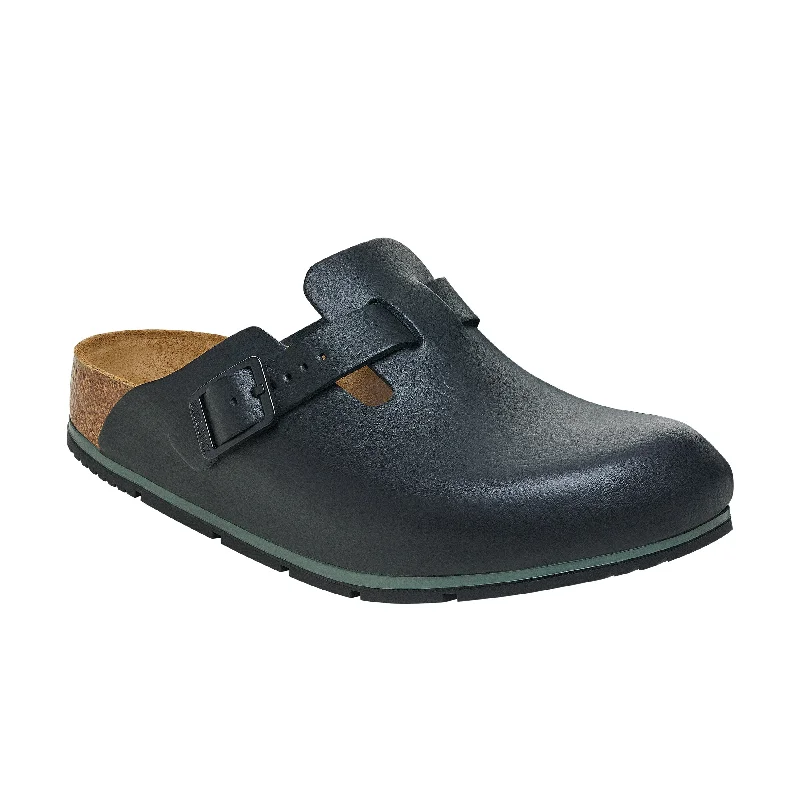 mules-&-clogs-with-lug-sole-Fashion-mules-for-spring-Boston Pro Black PU Coated Natural Leather