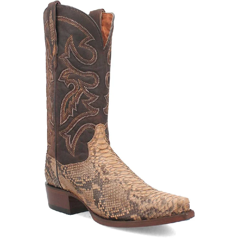 boots for training-  Dan Post Men's Snip Toe Western Exotic Python Boots