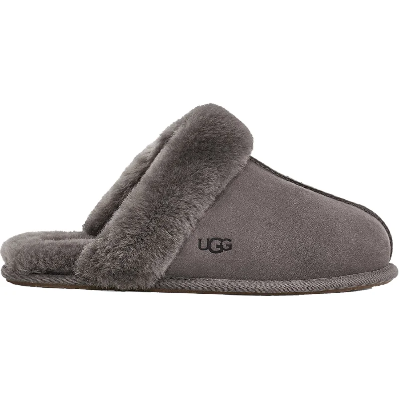 comfortable slippers for home-  slippers for ultimate warmth in winter-Women's UGG Scuffette II Thunder Cloud Suede