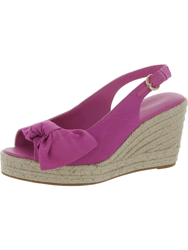 sandals with platform heels-  Comfortable sandals for all-day beach trips-Bettina Womens Peep-Toe Slingback Wedge Sandals