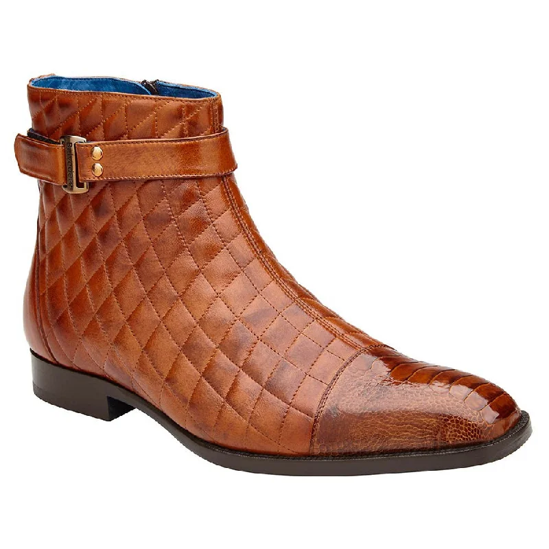 boots for long hours of standing-  Belvedere Libero Almond Ostrich Leg & Quilted Leather Boots