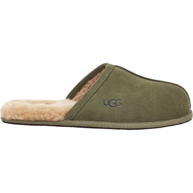 trendy soft slippers-  slippers for comfortable warmth and protection-Men's UGG Scuff Burnt Olive Suede