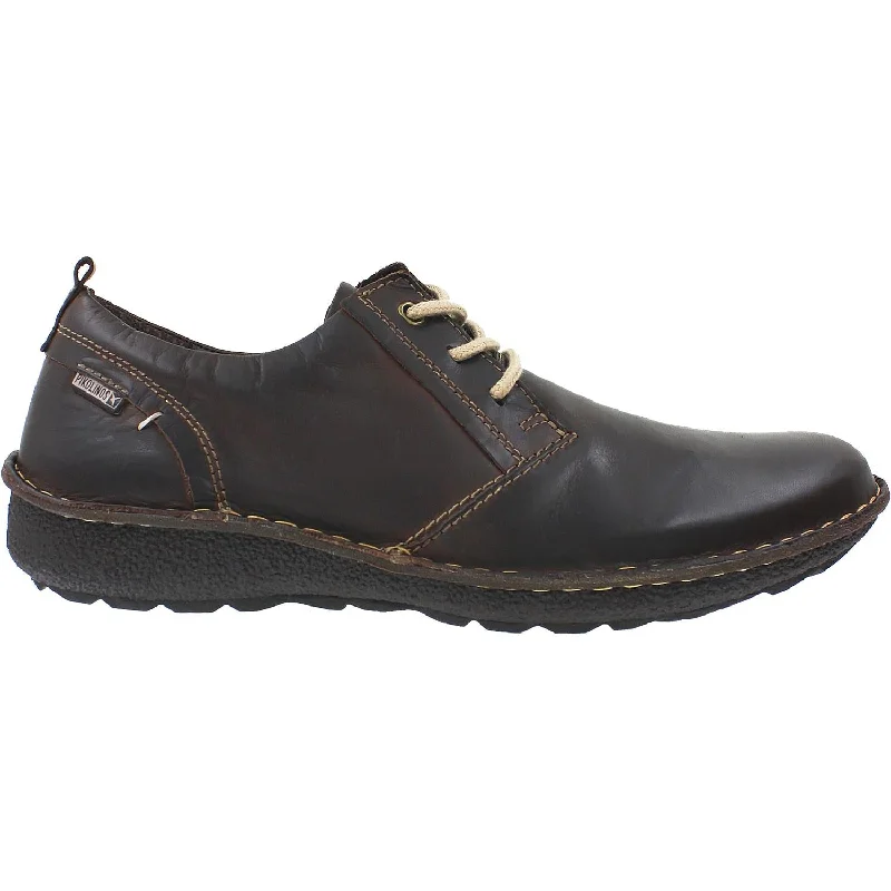 casual shoes for foam sole-Comfortable casual shoes for long-standing wear-Men's Pikolinos Chile 01G-5055 Olmo Leather