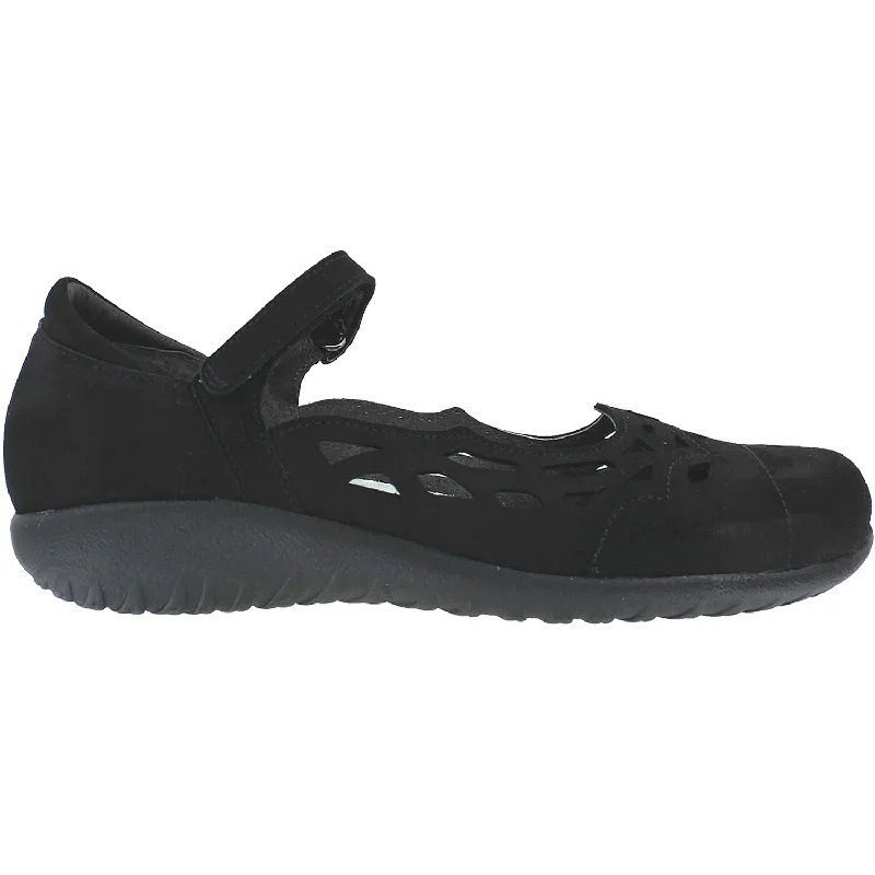 casual shoes for comfortable feet-Casual shoes for everyday casual comfort-Women's Naot Agathis Black Velvet Nubuck