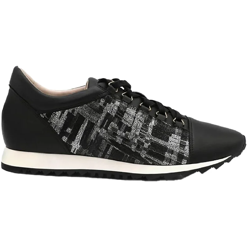 casual shoes for outdoor adventures-Casual shoes for shopping excursions-Women's Amalfi Ferruccio Silver/Black Leather