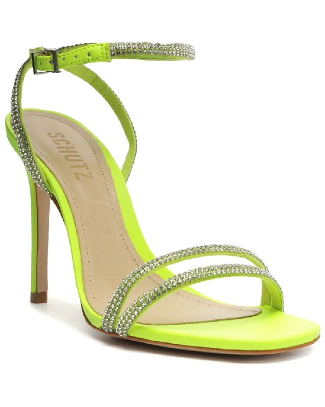 sandals for walking long distances-  Sandals for long walks in the park-SCHUTZ Altina Glam Patent Sandal