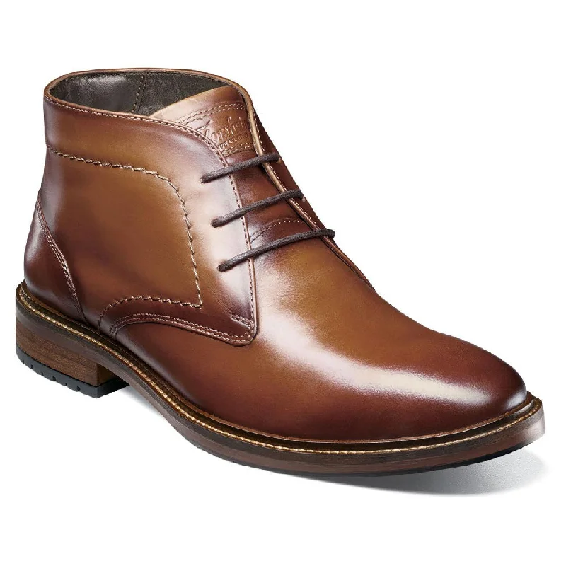 boots for cozy outfits-  Florsheim Forge Plain Toe Cognac Chukka Boots