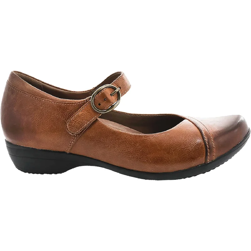 casual shoes for functional fashion-Comfortable casual shoes for busy workdays-Women's Dansko Fawna Chestnut Burnished Calf Leather