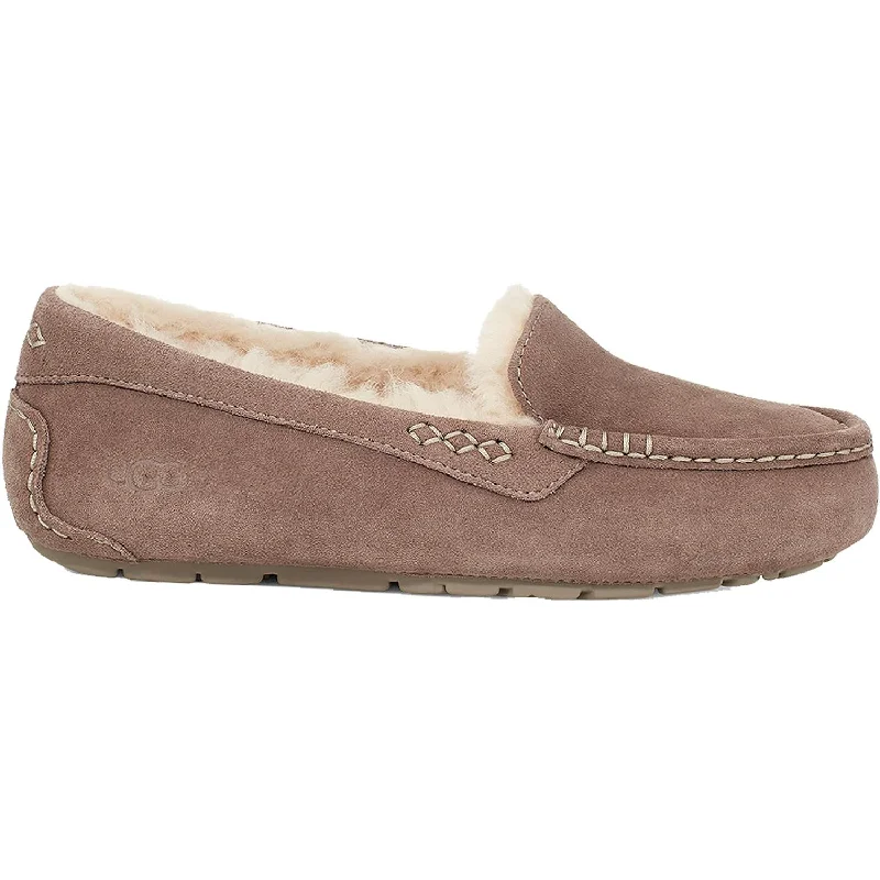 open toe slippers-  slippers with open-toe design-Women's UGG Ansley Slate Suede