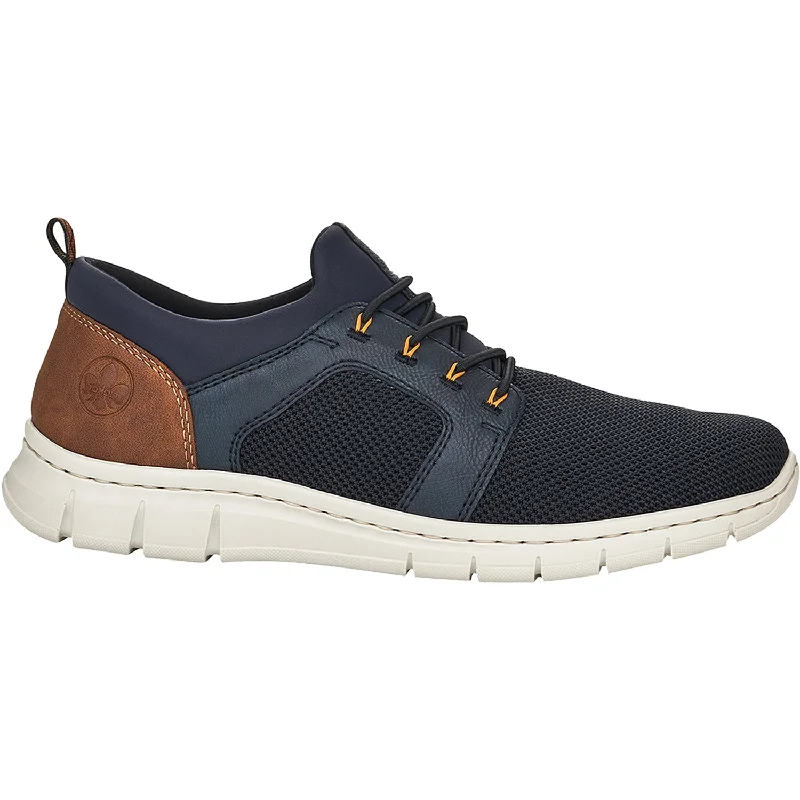 casual shoes for fall wardrobe-Comfortable casual shoes for hanging out with friends-Men's Rieker B7796-14 Timo 96 Pazifik/Lake/Tan Mesh