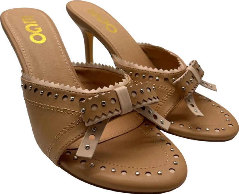 Ego Tan Heeled Mules UK 5