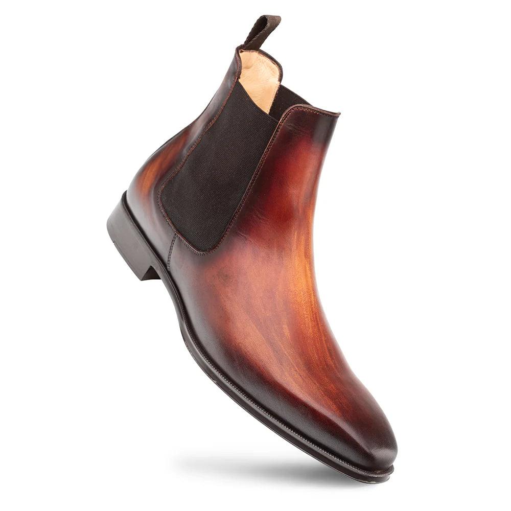 boots for prepping-  Mezlan Cervantes 21265 Cognac Rust Chelsea Boots