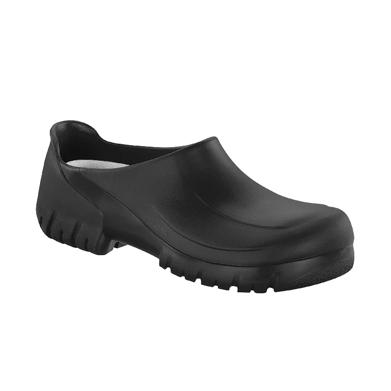 mules-&-clogs-with-plush-comfort-Leather-clogs-for-all-day-A640 Steelcap Black Polyurethane