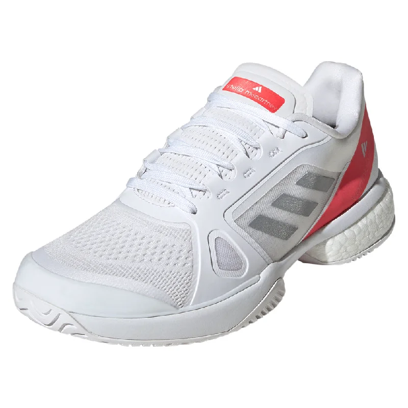 Women`s Stella Court Tennis Shoes White and Lucid Red