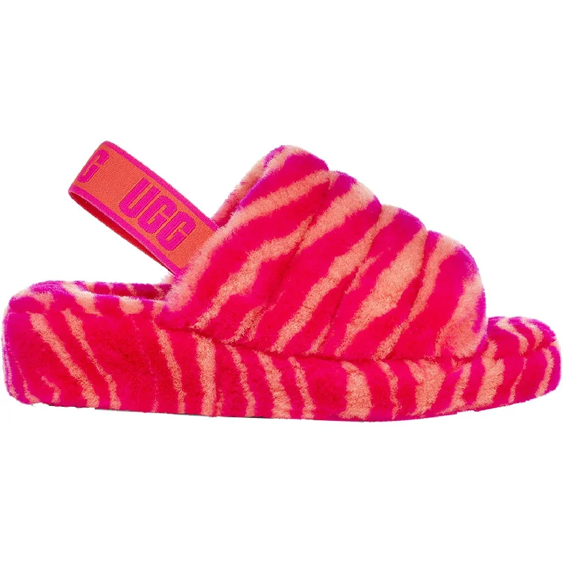 best indoor slippers-  slippers for all-day indoor comfort and warmth-Women's UGG Fluff Yeah Slide Rock Rose Sheepskin