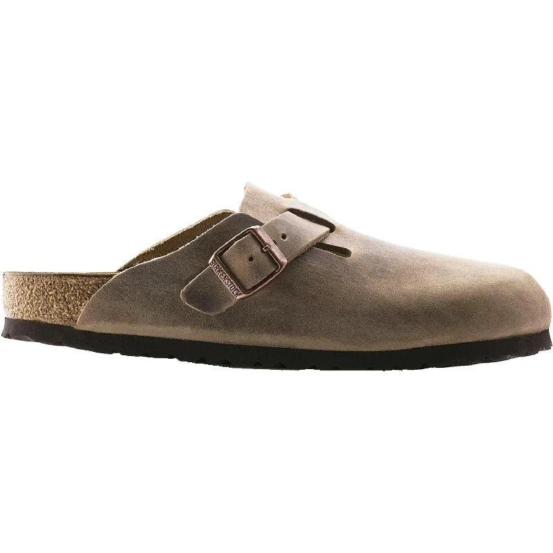 mules-&-clogs-with-soft-supple-leather-Mules-for-elegant-look-Unisex Birkenstock Boston Tobacco Oiled Leather