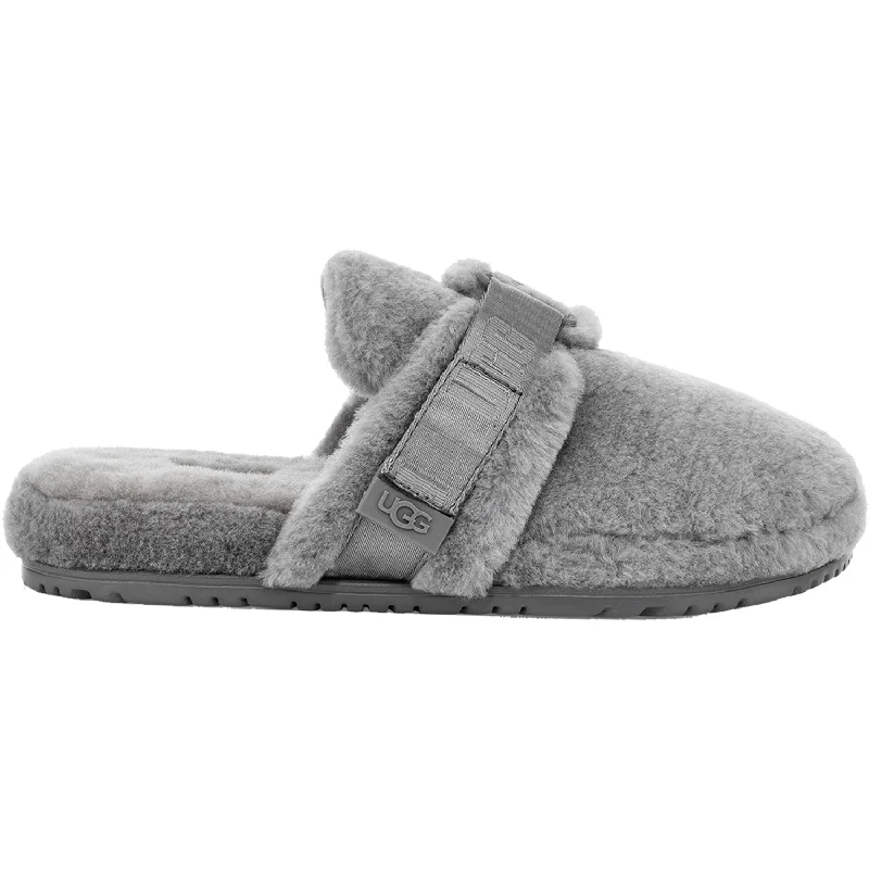 warmest slippers-  slippers for maximum foot relaxation-Men's UGG Fluff It Metal Fluff Wool