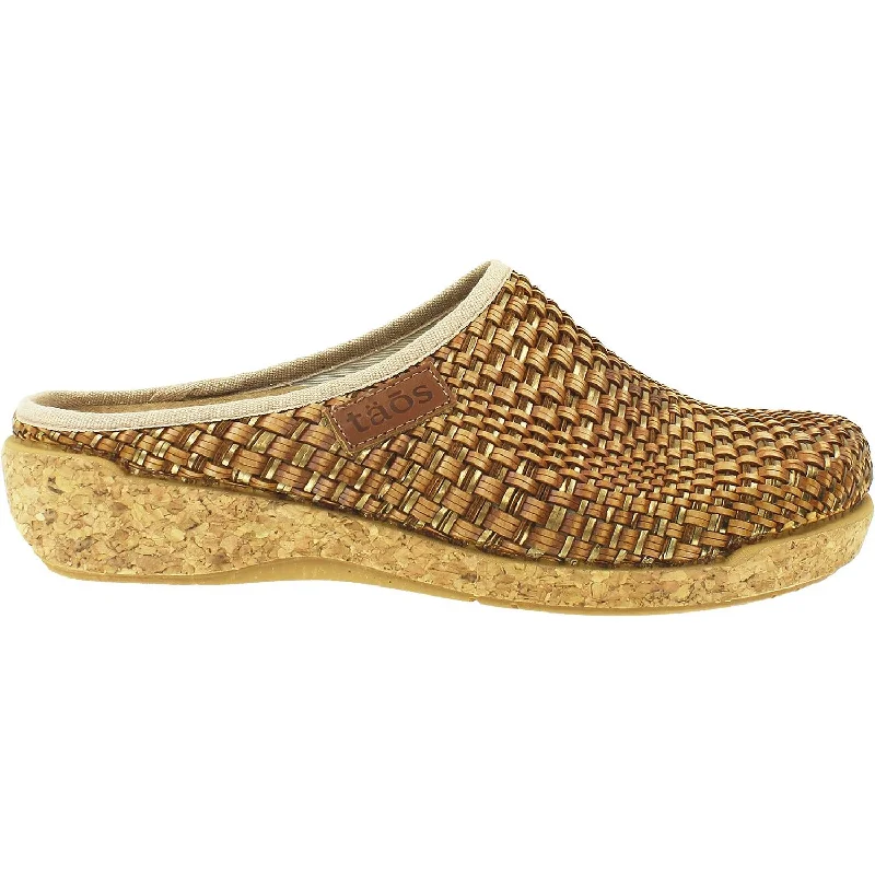 mules-&-clogs-with-non-slip-soles-High-quality-mules-Women's Taos Primavera Tan/Bronze Synthetic