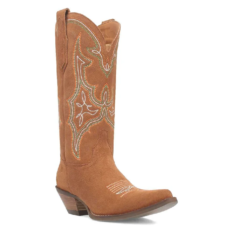 boots for outdoor work-  Dingo's Hot Sauce Camel Snip Toe Suede Leather Boots