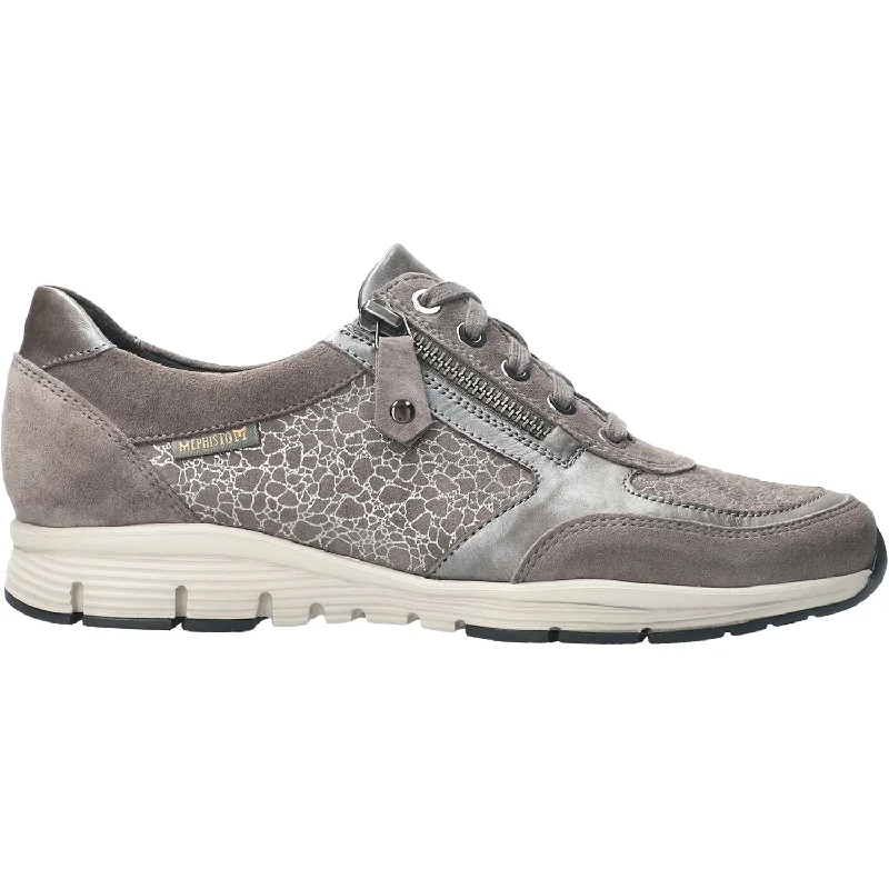 casual shoes for enhanced support-Comfortable casual shoes for sunny days-Women's Mephisto Ylona Dark Taupe Suede/Leather