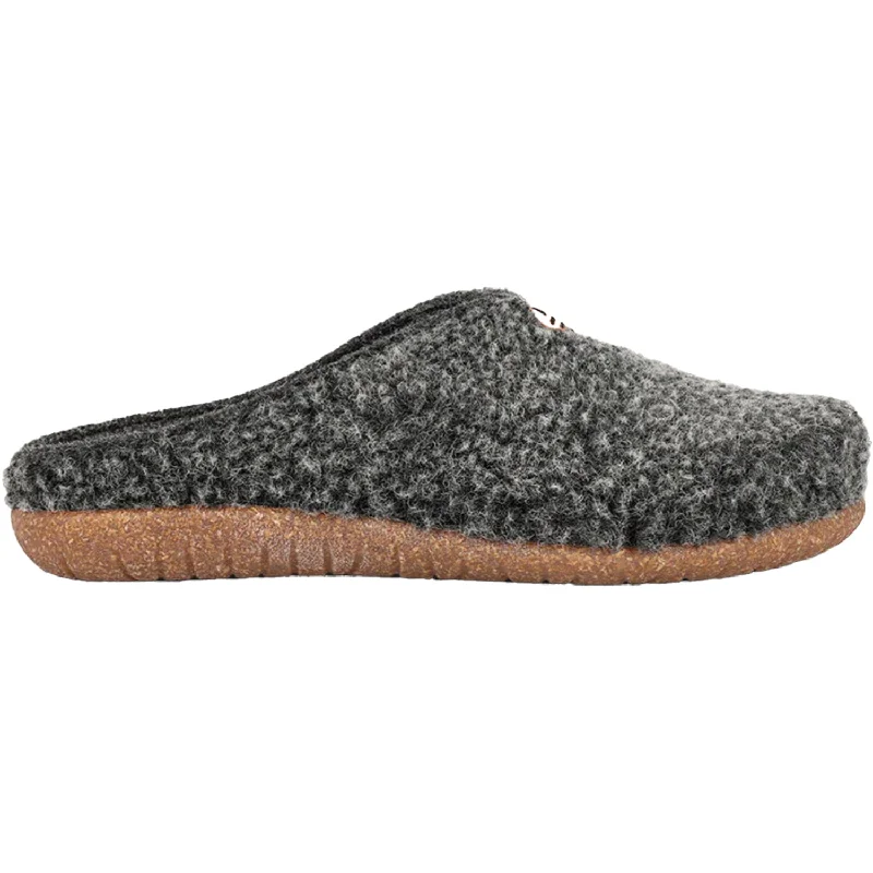 mules-&-clogs-with-versatile-look-Designer-mules-for-casual-office-Women's Taos My Sweet Wool Charcoal Plush Wool