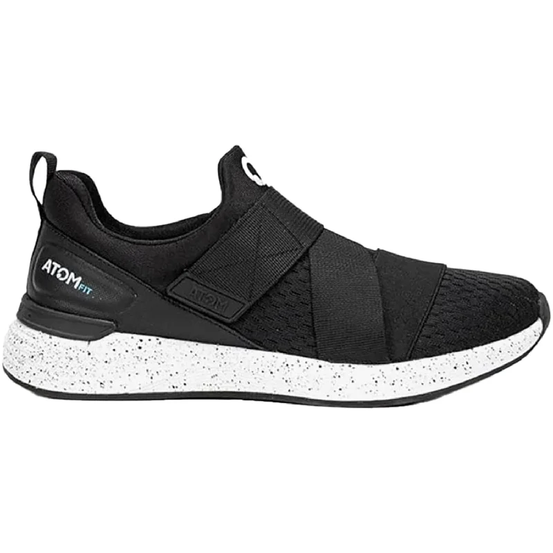 casual shoes for summer vacation-Comfortable casual shoes for everyday travel-Women's Atom by Fluchos Fit Breath Black Mesh