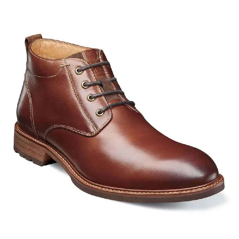 boots for scarves-  Florsheim Chestnut Smooth Lodge Plain Toe Chukka Boots