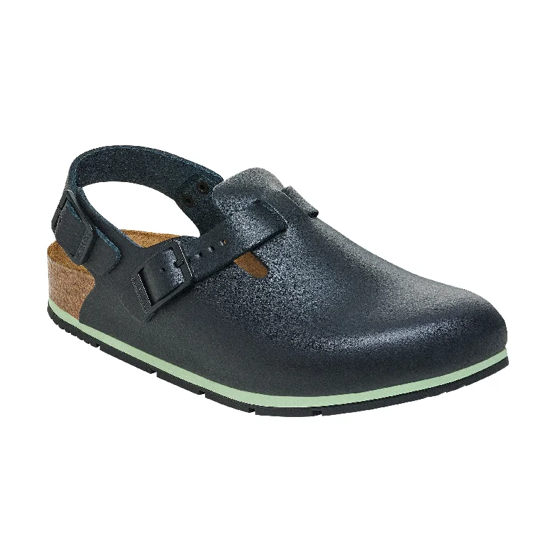 mules-&-clogs-with-leather-upper-Clogs-with-textured-footbed-Tokio Pro Black PU Coated Natural Leather