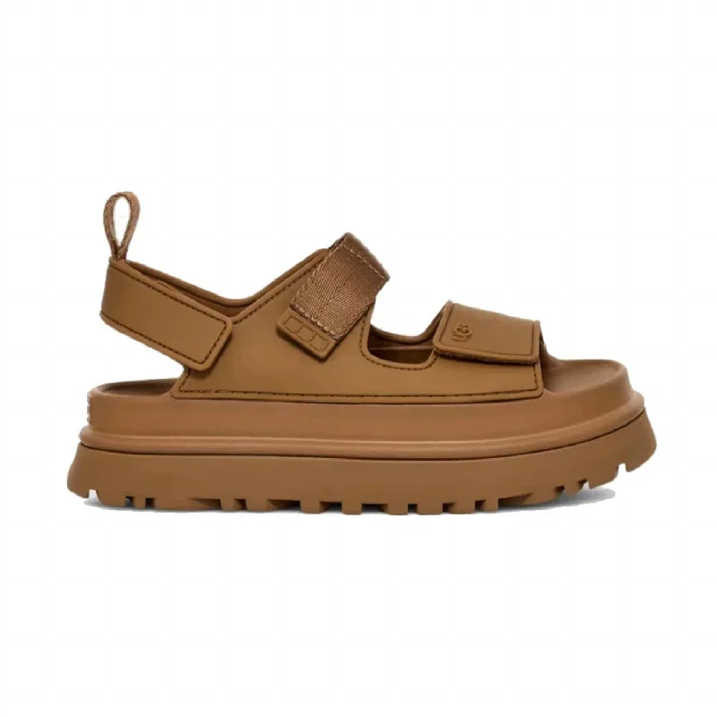 sandals with soft suede-  Comfortable sandals for road trips-Women's Goldenglow Sandal In Bison Brown