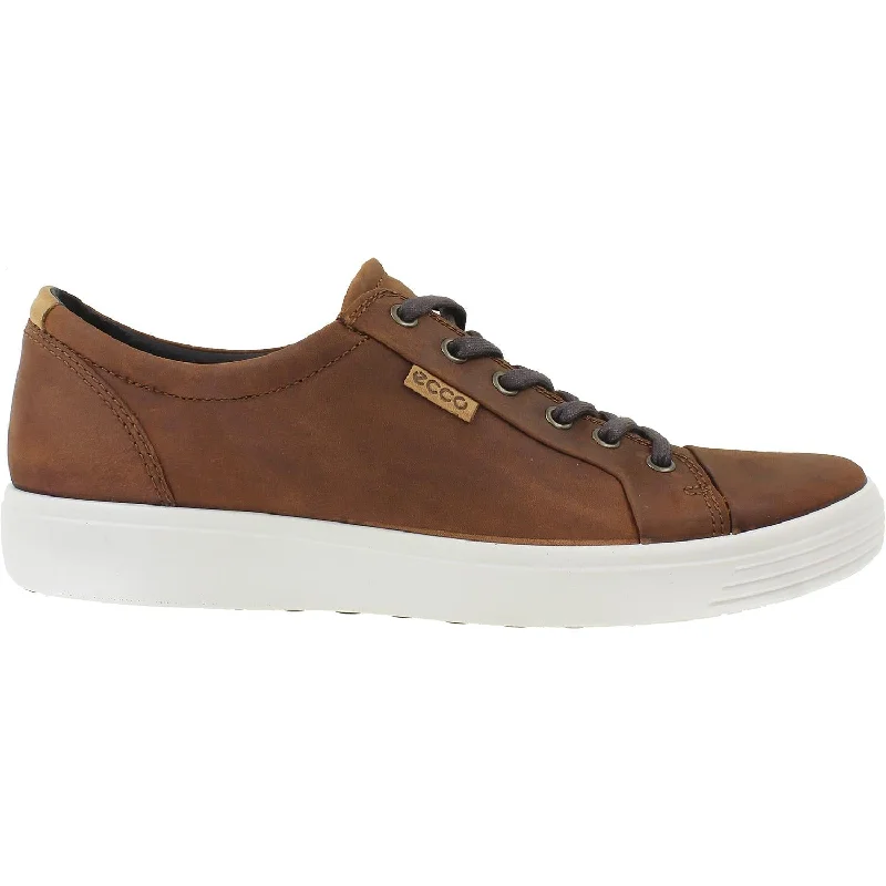 casual shoes for ankle support-Comfortable casual shoes for family outings-Men's Ecco Soft 7 Sneaker Cognac Drago Leather