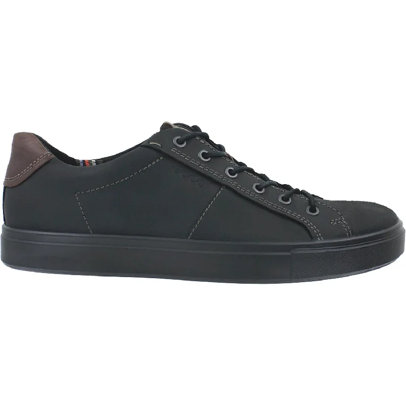 casual shoes for travel-friendly wear-Casual shoes for outdoor adventures with comfort-Men's Ecco Kyle Street Tie Black Nubuck