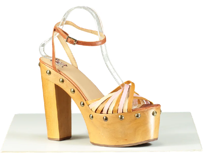 Tommy Hilfiger Tan Zendaya Platform Heels UK 7