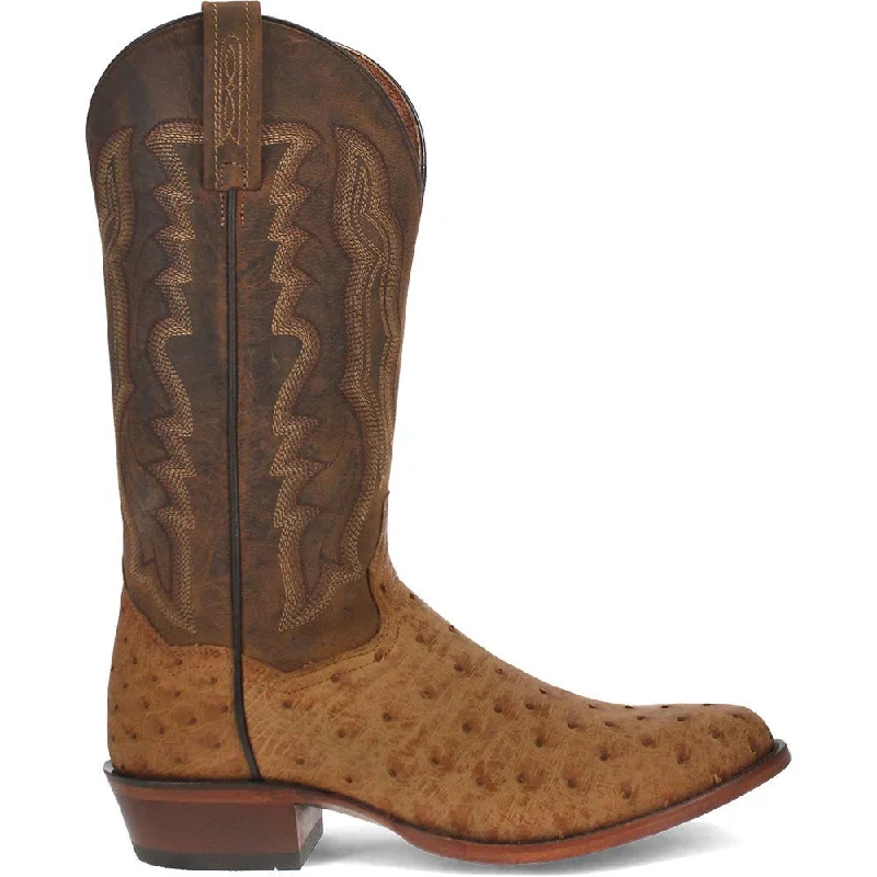 boots for winter-  Dan Post Gehrig Men's Saddle Western Ostrich Boots