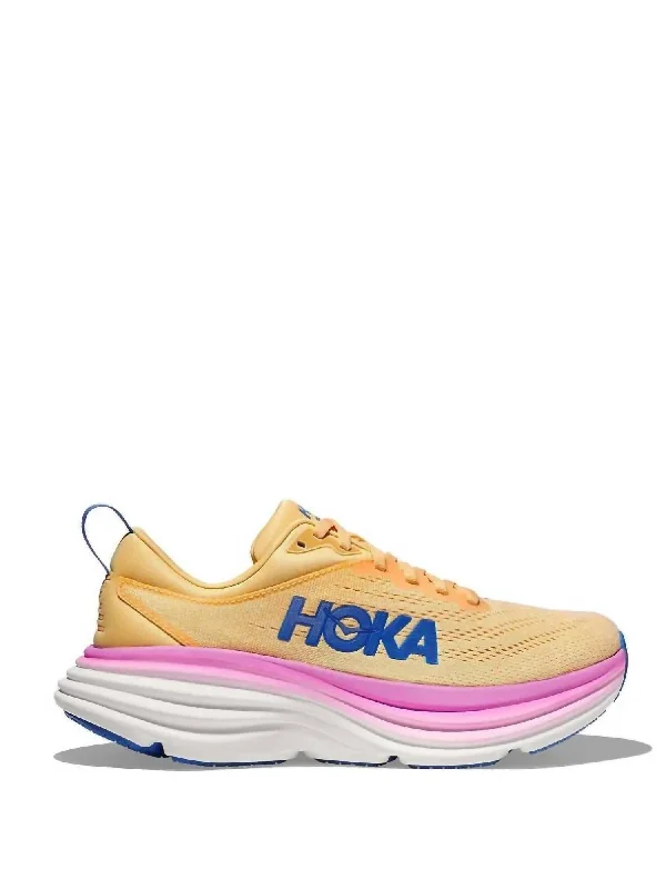 athletic shoes for intensive training-  Shoes for all-day athletic wear-Comfortable sandals for hot sunny hikes-Women's Bondi 8 Running Shoes In Impala/cyclamen