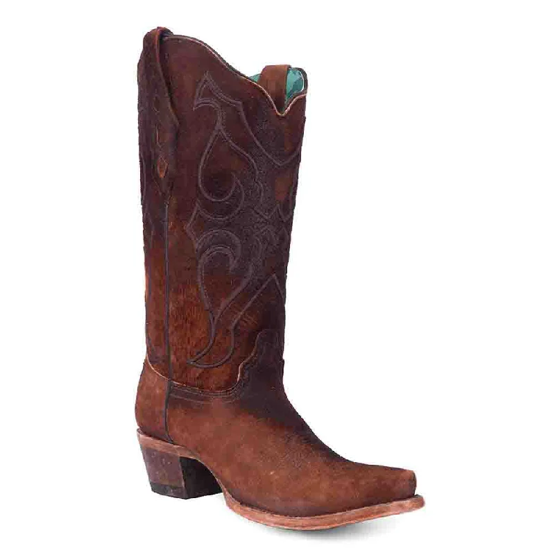 boots for explorers-  Corral Women's Western Brown Lamb Leather Embroidery Boots