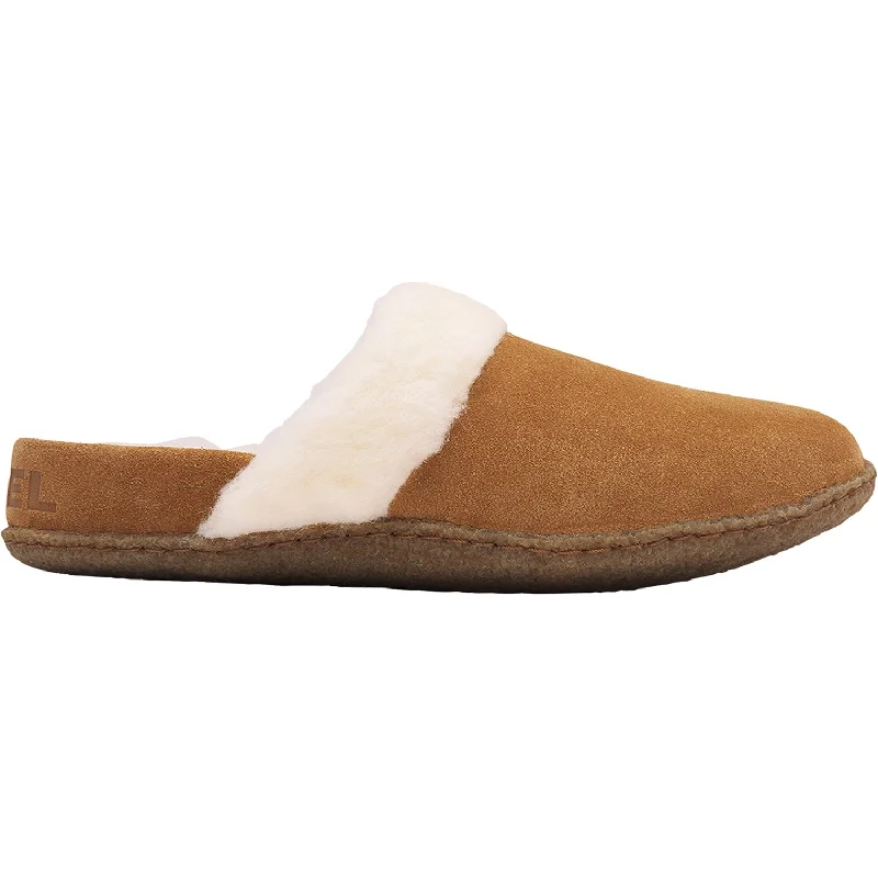 warm slippers for winter-  slippers for a stylish day at home-Women's Sorel Nakiska Slide II Camel Suede